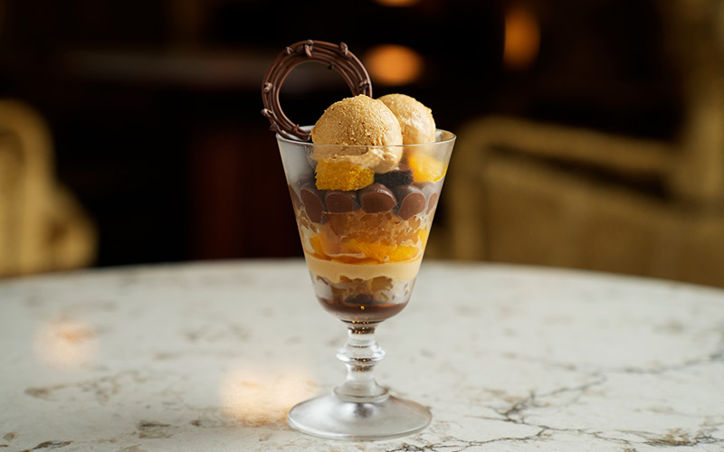 キャラメルチョコのパフェ